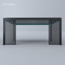 Spa Solutions Sky Pergola SkyMax Ultra Aluminium Pergola LED 4m x 6m motorisiert Wandmontage 4m