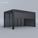 SOLUZIONI SPA Sky Pergola Skymax Ultra Alluminio LED pergola LED 3M X 5M Montaggio a parete motorizzato 5m