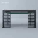 Spa Solutions Sky Pergola SkyMax Ultra Aluminium Pergola LED 3m x 5m motorisiert Wandmontage 5m