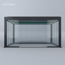 Spa Solutions Sky Pergola SkyMax Ultra Aluminium Pergola LED 3m x 5m motorisiert Wandmontage 5m