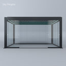 Spa Solutions Sky Pergola SkyMax Ultra Aluminium Pergola LED 3m x 5m motorisiert Wandmontage 5m