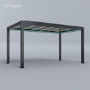 Spa Solutions Sky Pergola SkyMax Ultra Aluminium Pergola LED 3m x 5m motorisiert Wandmontage 5m