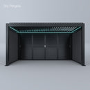 Spa Solutions Sky Pergola SkyMax Ultra Aluminium Pergola LED 3m x 5m motorisiert Wandmontage 5m
