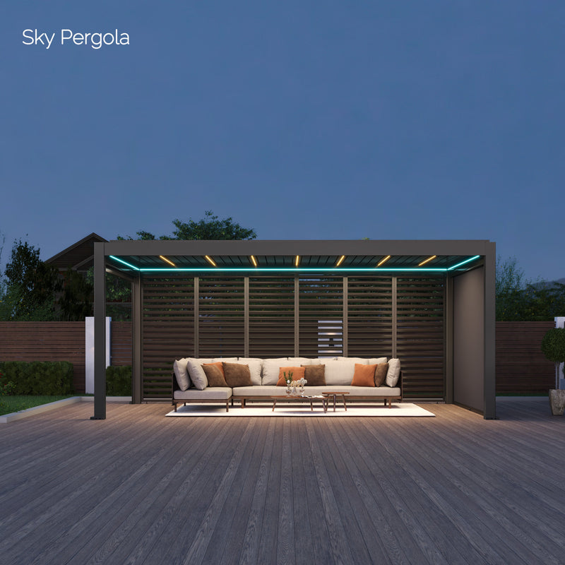 Spa Solutions Sky Pergola SkyMax Ultra Aluminium Pergola LED 3m x 6m motorisiert