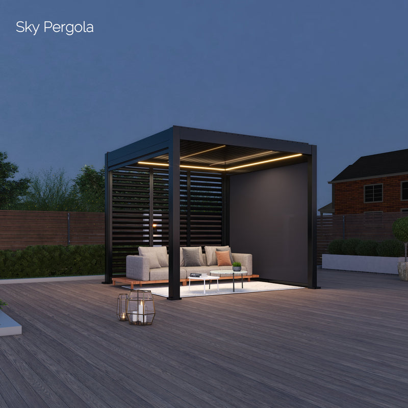 Solutions de spa Sky Pergola skymotion LED aluminium pergola 3m x 3m Mouin moteur 3M