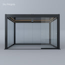 Spa Solutions Sky Pergola SkyMotion LED Aluminium Pergola 4m x 4m manuell Wandmontage 4m