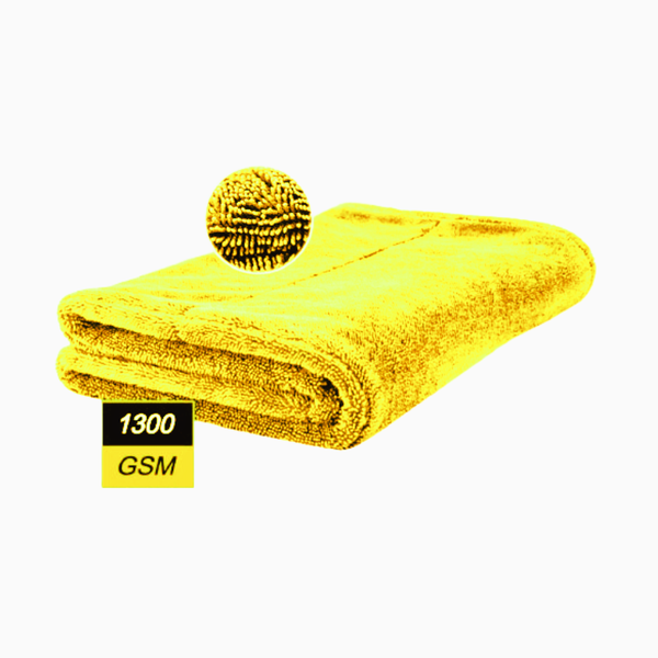 SPC Tuch Mikrofaser 60 x 90cm 1300 GSM 90° waschbar/profiqualität, gelb
