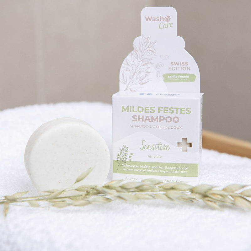 Shampooing de washo solide, sensible - suisse fabriqué