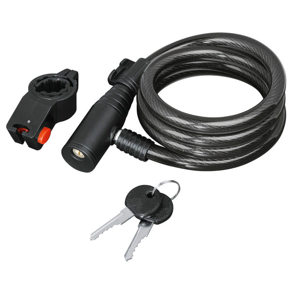 Hama accessories bicycle spiral cable lock, 120 cm