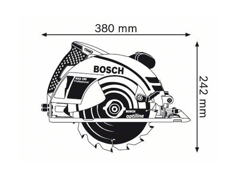 Bosch Professional Baugerät GKS190 0601623000 Handkreissäge Bosch