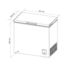 Armoires de congélation kibernetics gt200 poitrine de congélateur