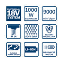 Bosch Professional Baugerät GWS18-10 L-Boxx Winkelschleifer