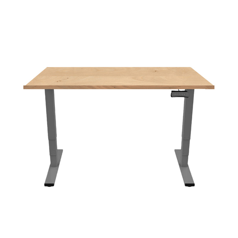 Contini height -adjustable office table 1.6x0.8m ahorn nature/frame RAL 7045