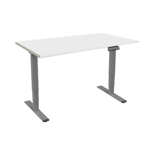 Contini height adjustable office table 1.4x0.8m gray / frame gray RAL 7045