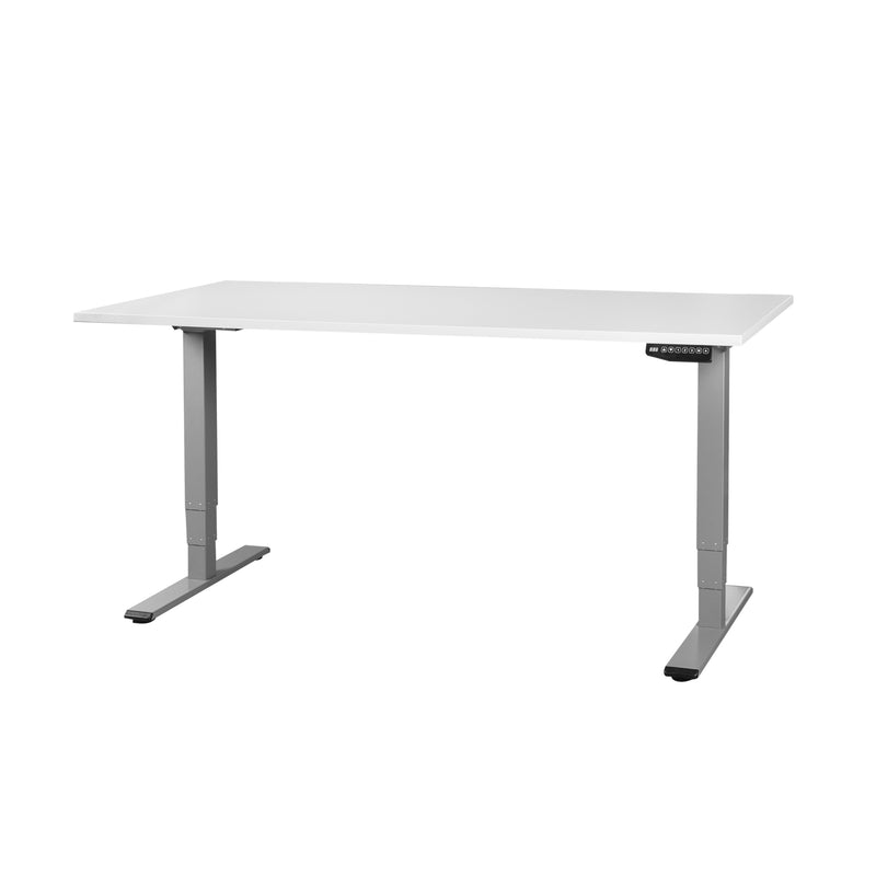 Contini height adjustable office table 1.6x0.8m gray / frame gray RAL 7045