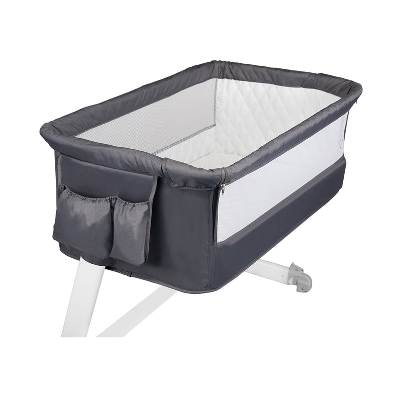 Accessoires lionnelo li lit côté bébé de bébé / lit de voyage le gris foncé