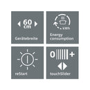 Siemens Küchenmaschine ET645FNP1C Glaskeramik Kochstellen 60 cm Facetten design