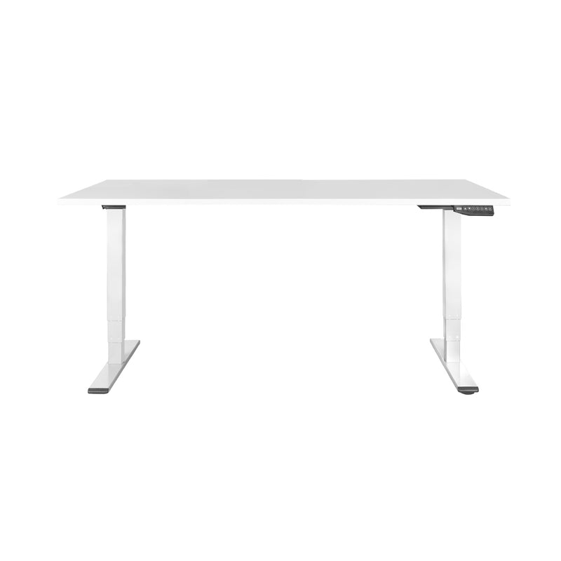 Contini height adjustable office table 1.4x0.8m white / frame white RAL9016
