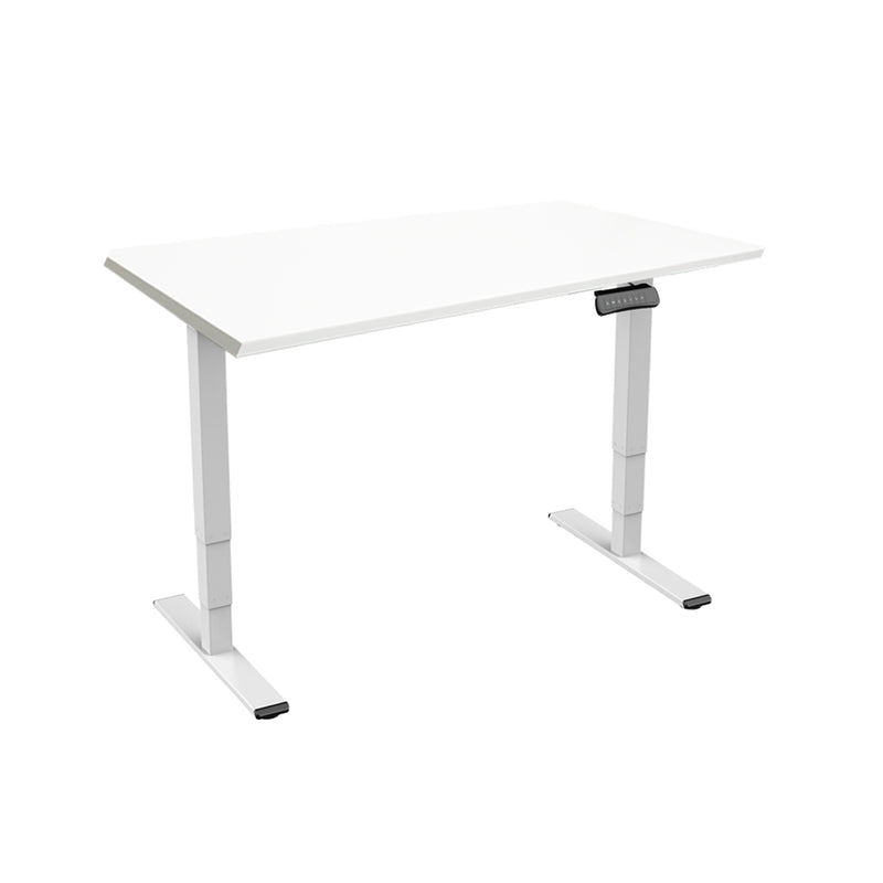 Contini height adjustable office table 1.6x0.8m white / frame white RAL9016