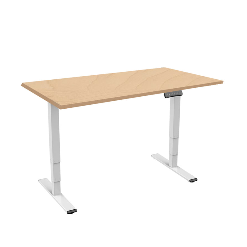 Contini HVB office table 1.6x0.8m ahorn nature / frame white ral9016