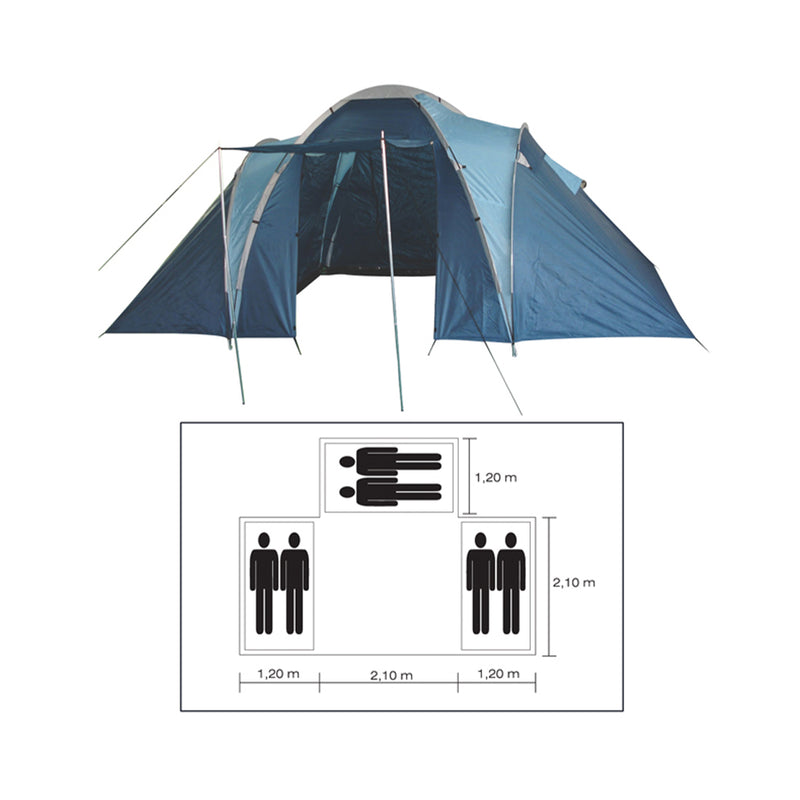 FS star Freizeit Outdoor family tent for 6 people