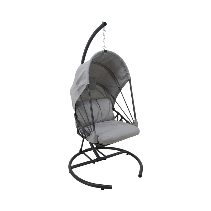 FS star garden furniture hanging chair with pillow 100x120x195cm gray