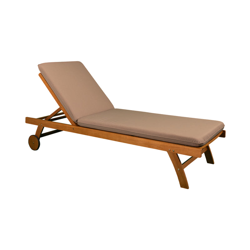 Contini sun lounger with pillow taupe