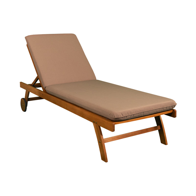 Contini sun lounger with pillow taupe