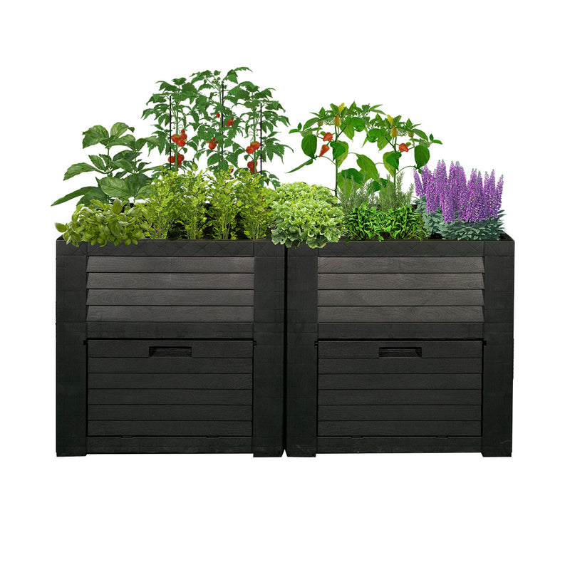 Webergarden raised bed with storage compartments