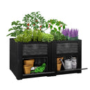 Webergarden raised bed with storage compartments