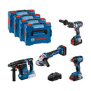 Bosch Professional Baugerät 4Tool Kit 18V GSR/GDX/GWS/GBH