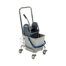 Sprintus accessories household wet wiping wagon with pushing bracket and storage basket 27 l