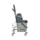 Sprintus accessories household wet wiping wagon with pushing bracket and storage basket 27 l
