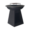 Mr.Grill Feuerschale Feuerschale mit Holzfach & Grillring Black