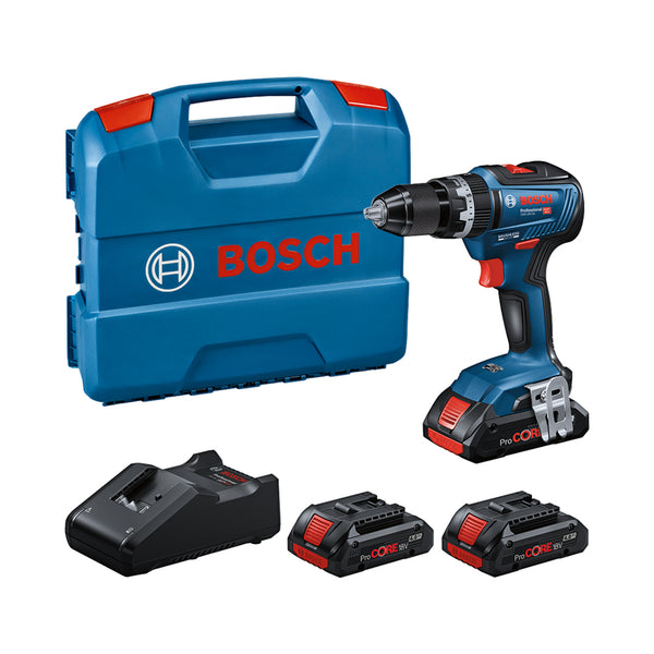 Bosch Professional Baugerät GSB 18V-55 + 3 x ProCORE18V 4.0Ah + GAL 18V-40 in L-Case