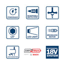 Bosch Professional Building Device GTB 18V-45 Cacciavite a secco a corda