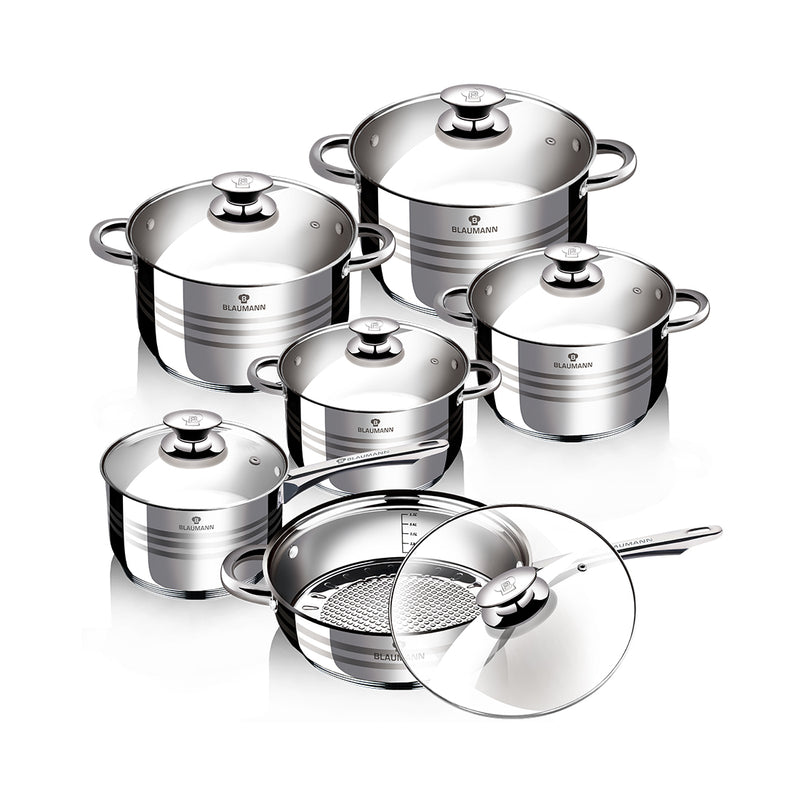 Blaumann kitchen supplies gourmet line 12-piece cookware set
