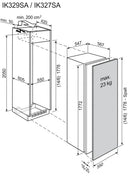 Frigorifero per installazione elettrolux con congelatore IK329sal