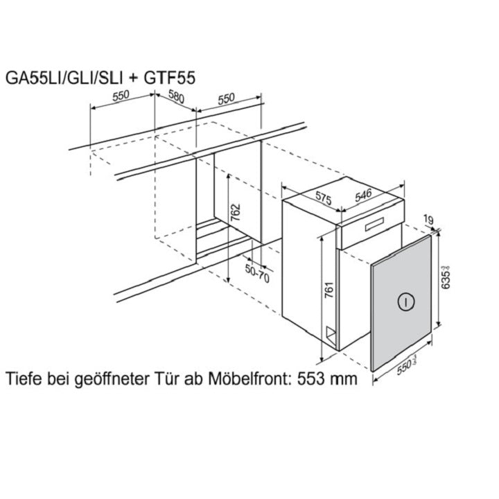 Electrolux Geschirrspüler Einbau GA55LIWE 55 cm