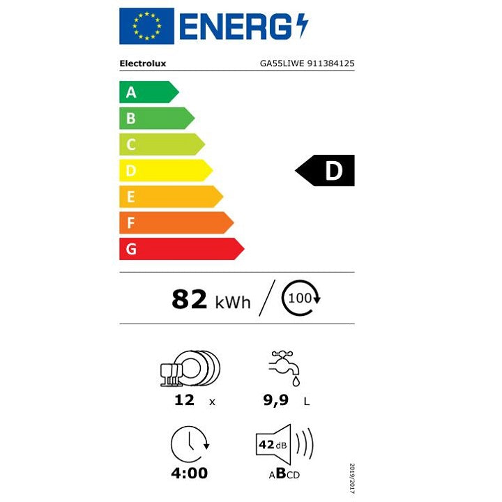 Electrolux Geschirrspüler Einbau GA55LIWE 55 cm