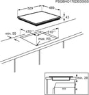 Electrolux glass ceramic hob GK56PO, external operation