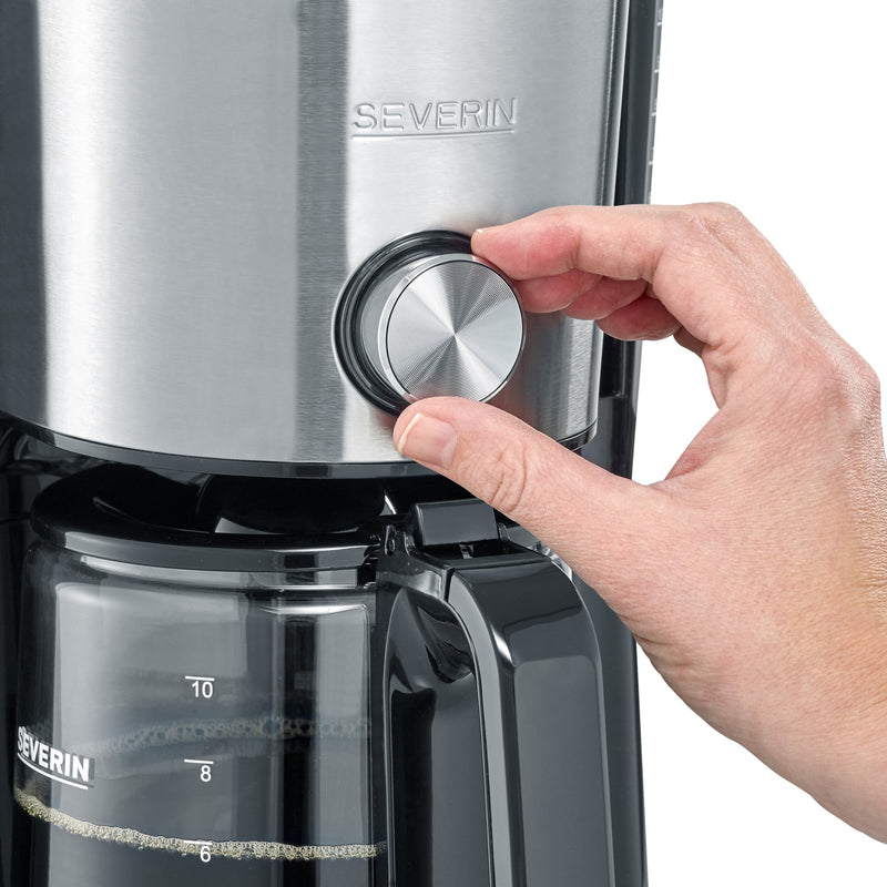 Severin filter coffee machine KA4825 Typeswitch black/stainless steel