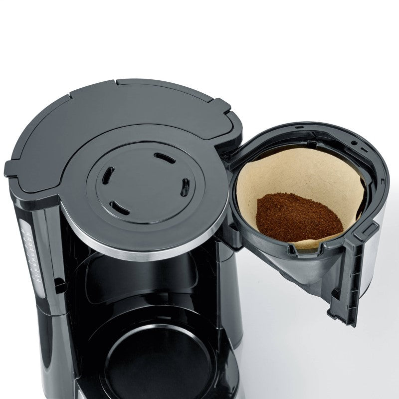 Macchina da caffè a filtro severin ka4826 typewitchtimer in acciaio inossidabile/nero