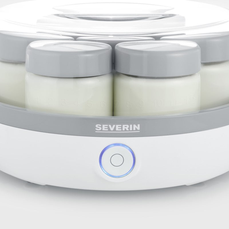 Severin yoghurt device JG3520 with 14 glasses White/Gray