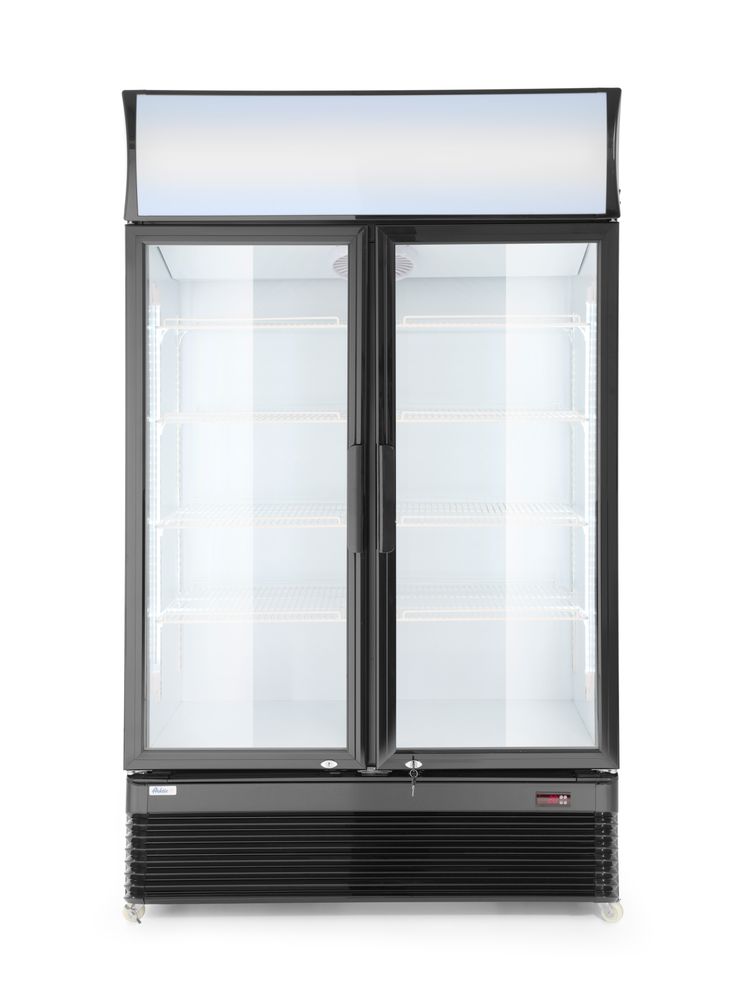 HENDI Getränkekühlschrank 618L mit 2 Glastüren, Arktic, 230V/400W