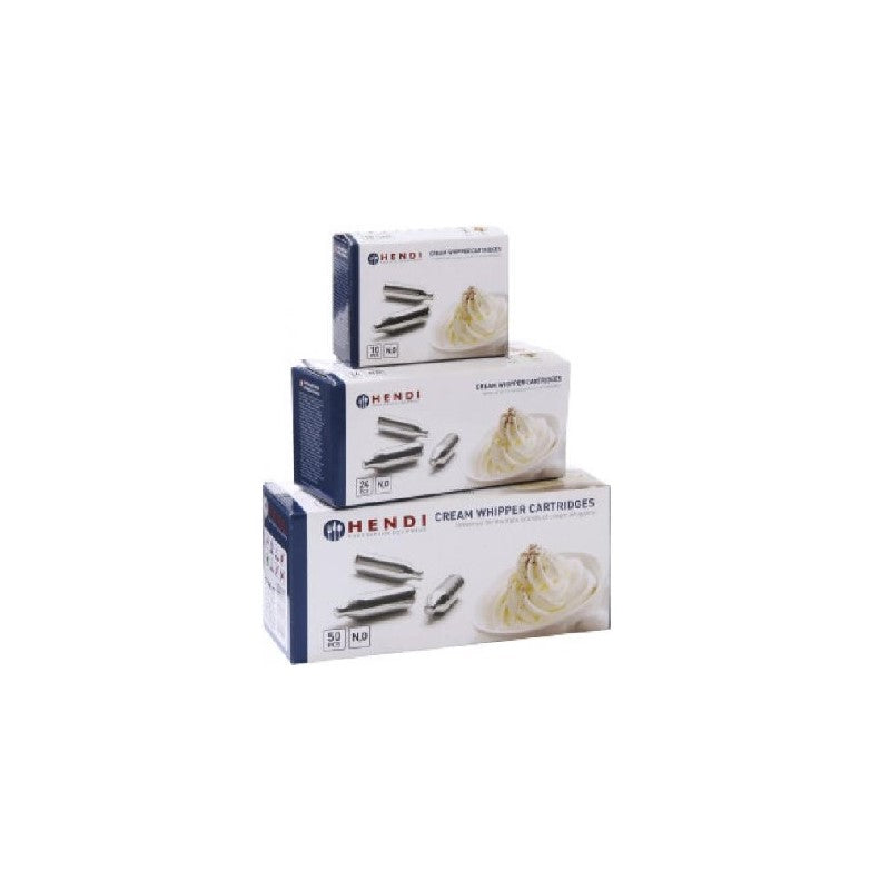 Capsules à la crème Hendi Capsules en carton à 24 celles pour le souffleur de crème