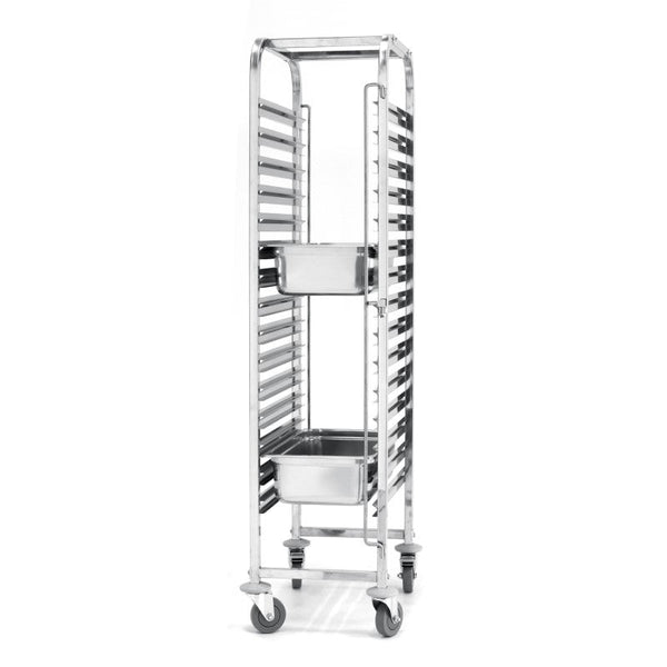 Hendi Gastro transport shelf car, GN 1/1 15 compartments, stainless steel