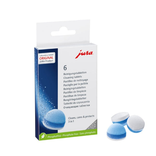 Jura Accessories coffee machine 3-phase cleaning tablets of 6 pieces.