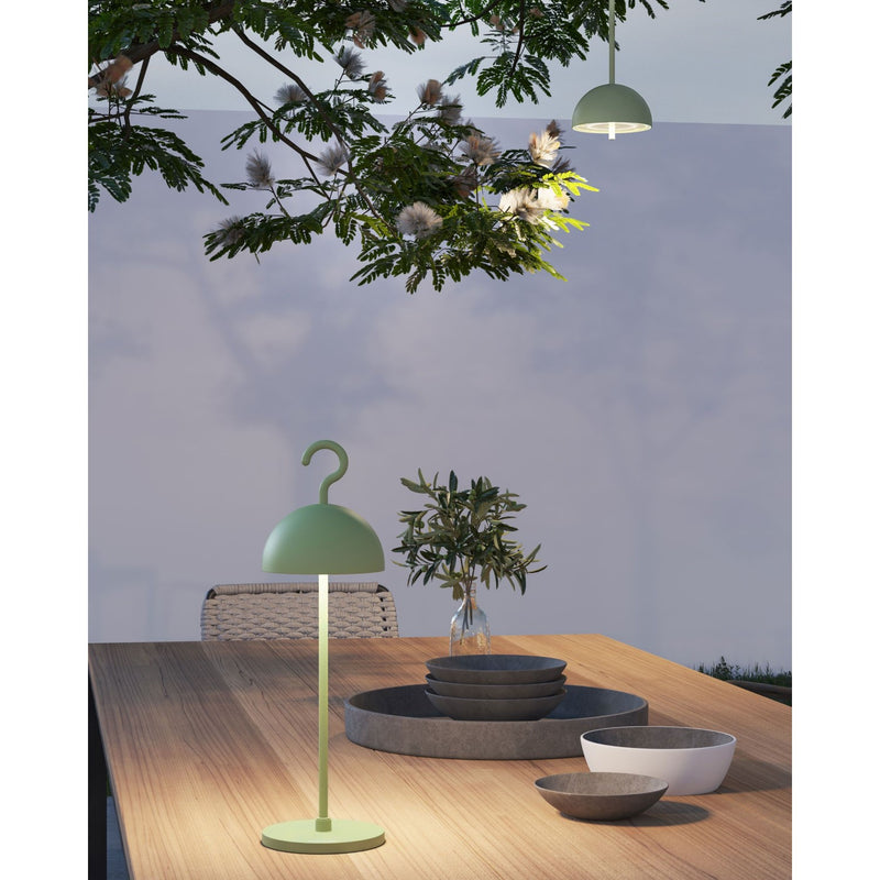 Lampada da tavolo Sompex gancio verde