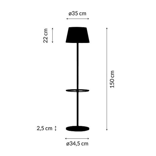 Sompex Stehlampe In-Outdoor Garcon, weiss